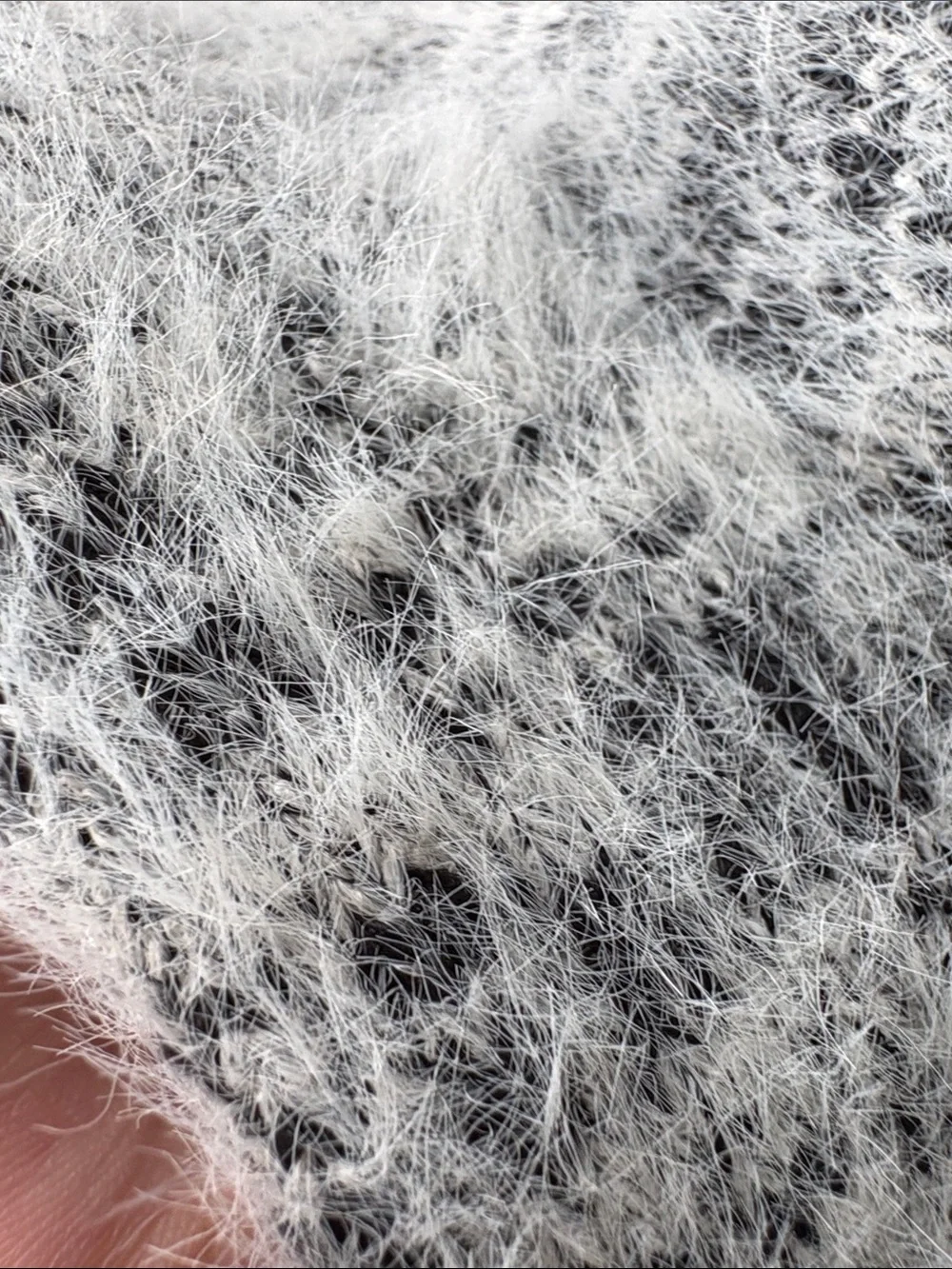 Max Studio Fuzzy Knit Gray Headband